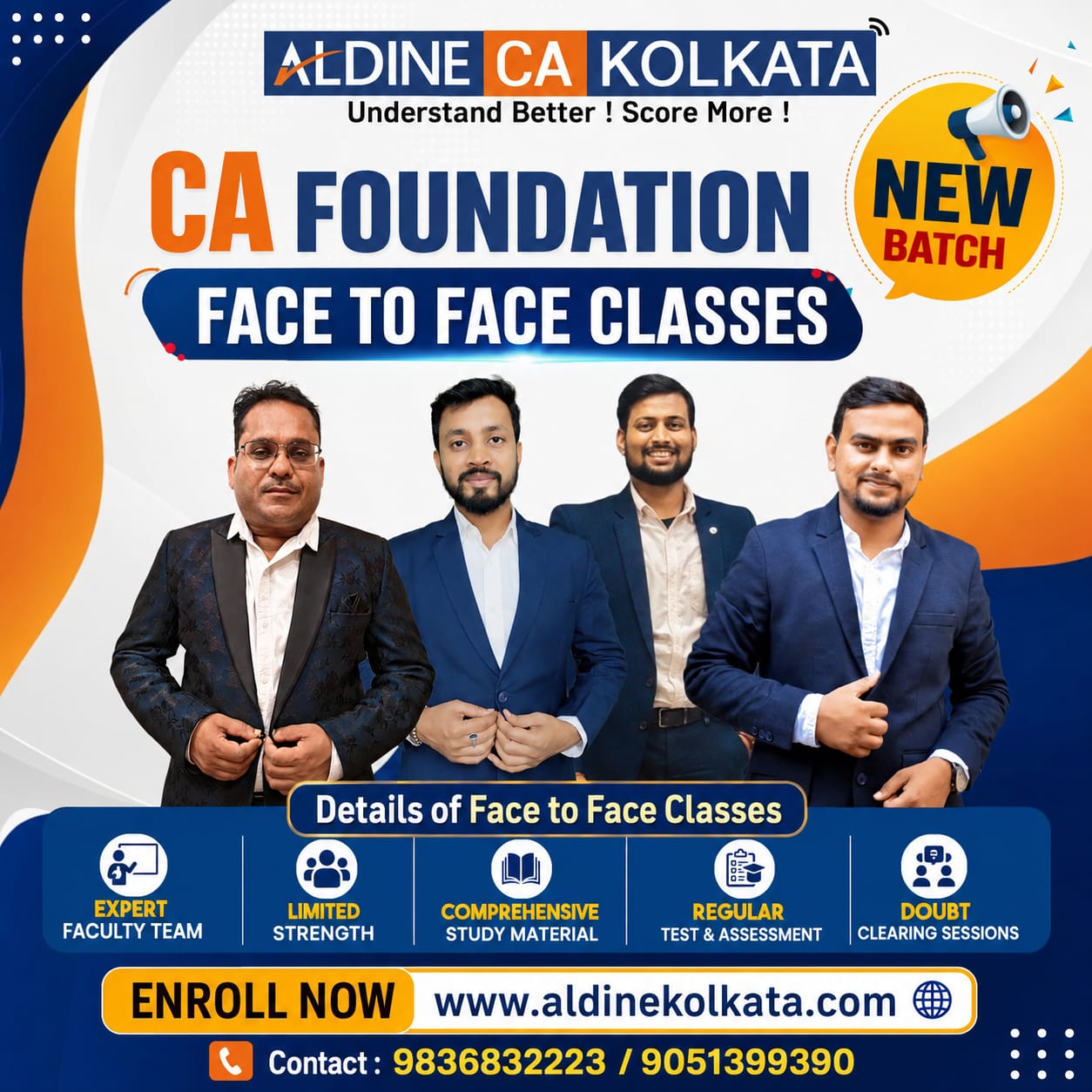 CA Foundation: Live @ Face to Face – New Batch