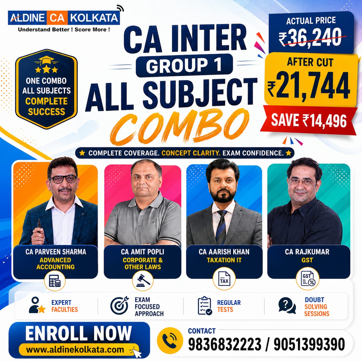 CA Inter Group 1 Combo – ADV ACC, LAW, IT & GST for Jan 27 & May 27 Exams